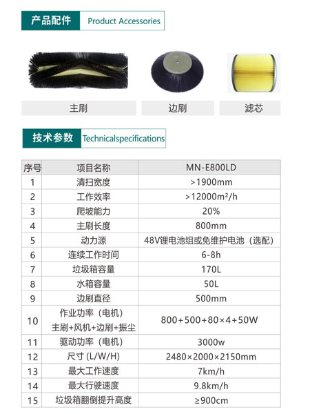 新型全封闭自卸式昂仁扫地机MN-E800LD